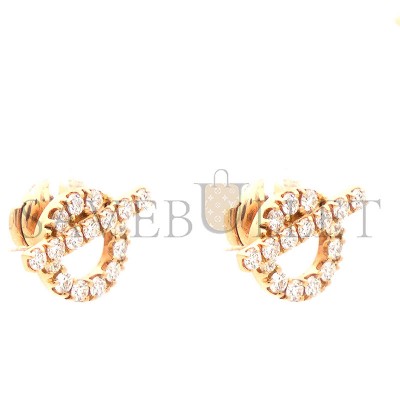 HERMÈS FINESSE DIAMOND 18K ROSE GOLD EARRINGS 